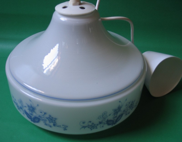 Küchenlampe DDR 70-er Jahre, blau/ weiß, #8