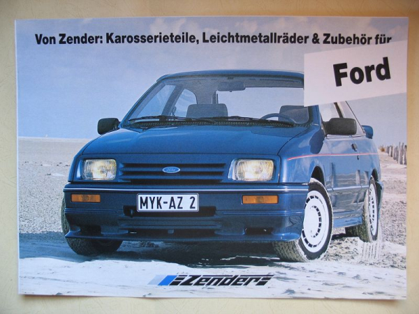 Prospekt ZENDER Zubehör, Ford Fiesta, Escort, Sierra, #276