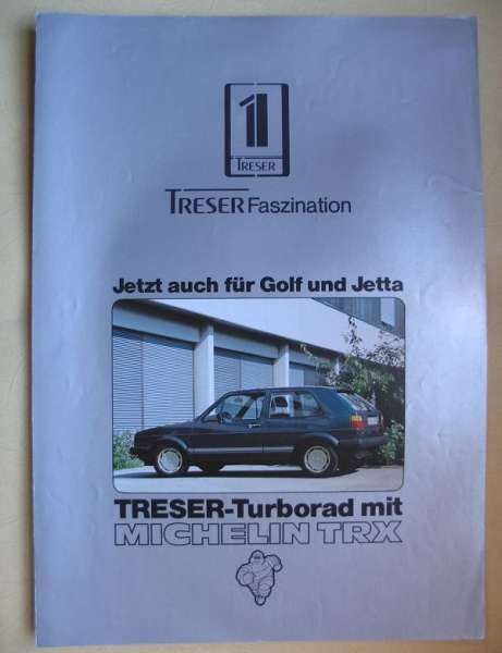 Prospekt TRESER, VW Golf und Jetta, um 1985