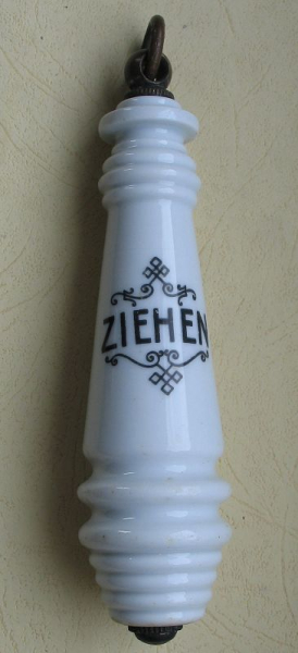 Griff, Ziehen, Wasserspülung, Toilettenzieher, Klozieher, Porzellan, Gründerzeit,