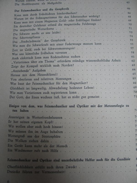 Wunderdinge aus Feinmechanik und Optik, 1948