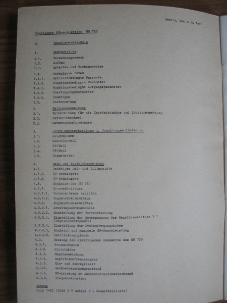 Drahtloses Bühnenmikrofon HH 720, VEB Mikrofontechnik Gefell, DDR 1982