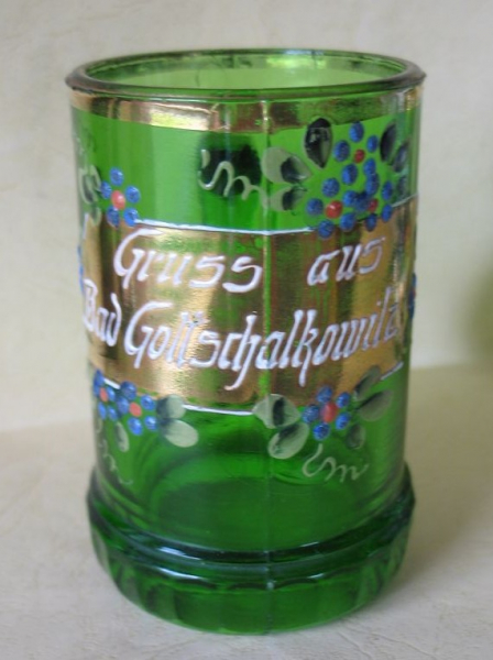 Gruss aus Bad Gottschalkowitz, Goczałkowice-Zdrój, Andenkenglas