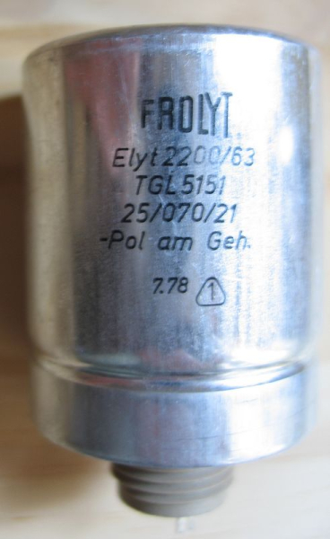 Kondensator, Elko, Frolyt Elyt 2200/63, #31