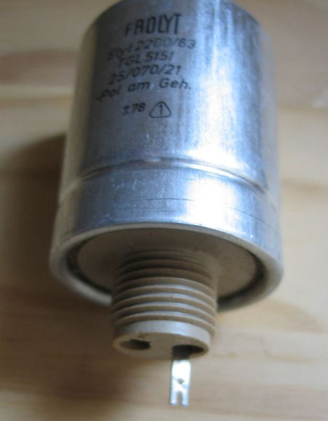 Kondensator, Elko, Frolyt Elyt 2200/63, #31