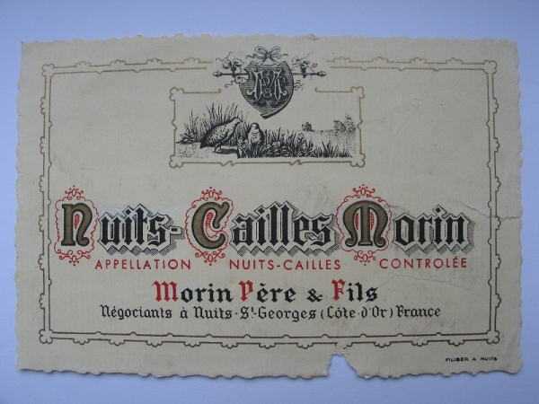 Nuits-Cailles Morin, Pere & Fils, Weinetikett, #23