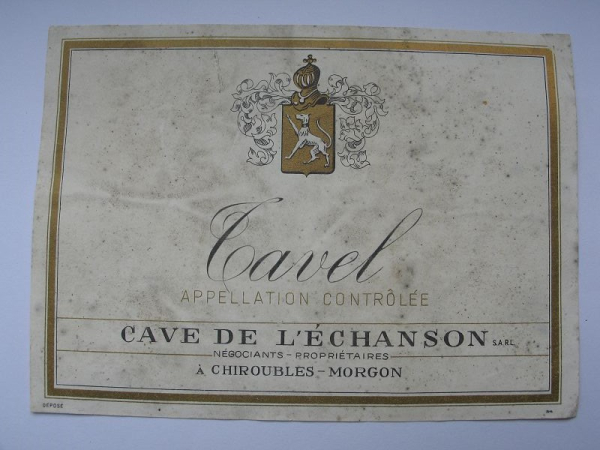 Cavel, Cave De L' Echanson, Chiroubles Morgon, Weinetikett, #8