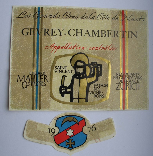 Gevrey- Chambertin, Eduard Mahler Fils, Weinetikett, #2