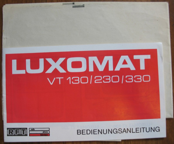Anleitung + Schaltplan Fernsehgerät Luxomat VT 130, 230, 330, RFT, 1980