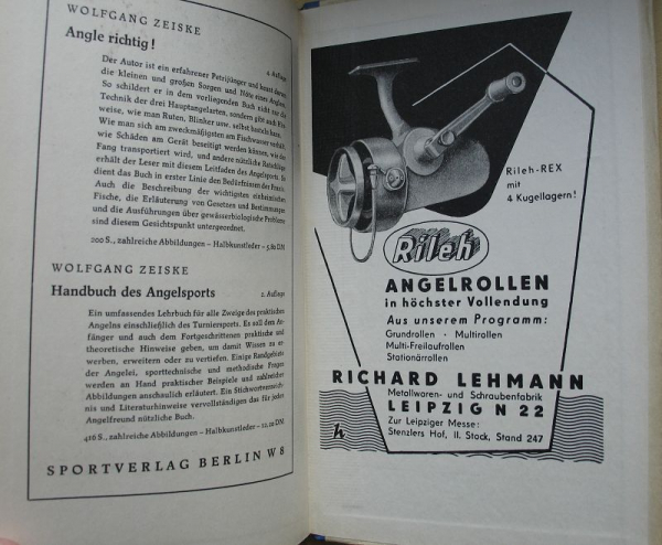 Jahrbuch des Anglers, DDR 1964, Eggesin, Helga Wischer- Rudolph, Flussangeln