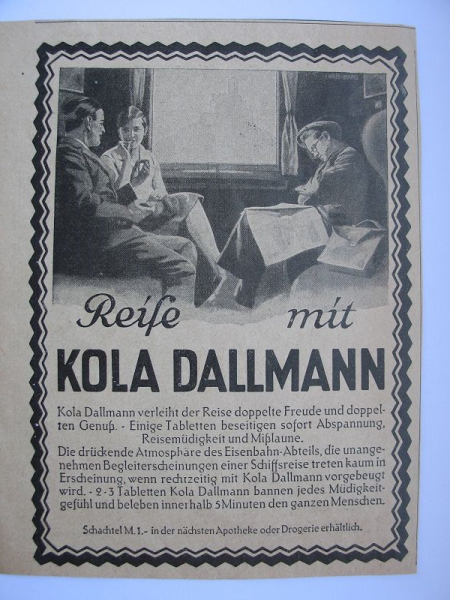Kola Dallmann, Inserat 1928 #13