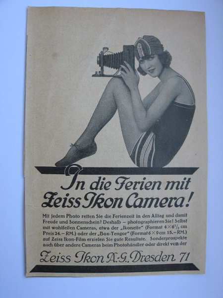 Zeiss- Ikon Camera A.G. Dresden, Inserat 1928 #13