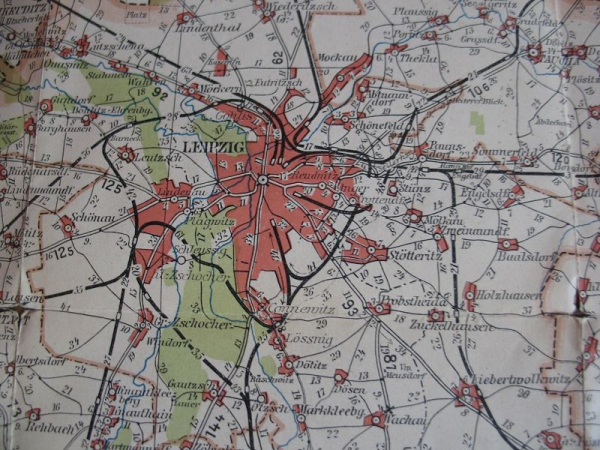 Karte der Kreishauptmannschaft Leipzig, um 1900