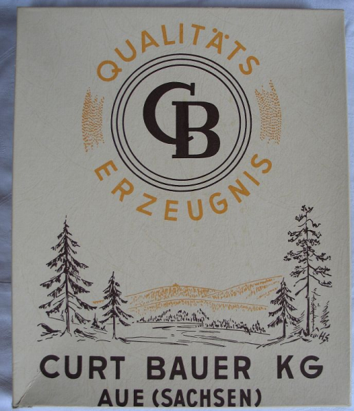 Tischtuch Curt Bauer KG Aue, weiß, DDR, unbenutzt, #tw2