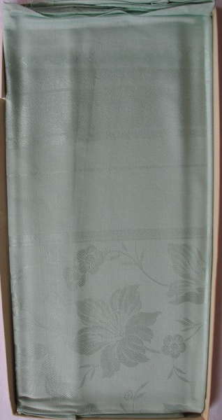 Curt Bauer Teedecke, Tischdecke, hellgrün, 160 x 100 cm, um 1960, DDR, unbenutzt