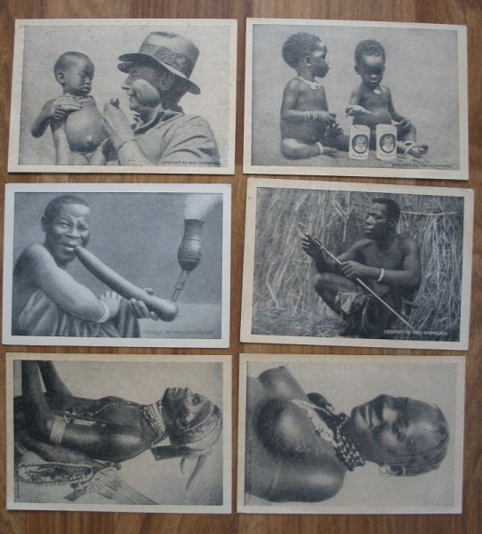 Hans Schomburgk Afrika- Serie, 6 Postkarten, 1947, #343