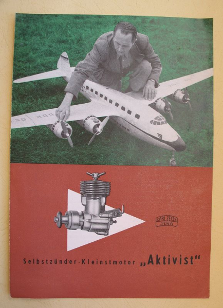 Selbstzünder-Kleinstmotor "Aktivist", VEB Carl Zeiss Jena, Prospekt DDR