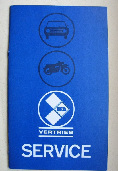 IFA Service, Vertrieb Karl-Marx-Stadt, Broschüre um 1970
