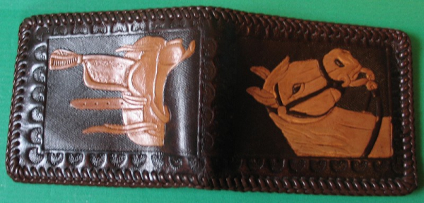 Geldbörse, Portemonnaie, Brieftasche, DDR, Sattel, Pferdekopf