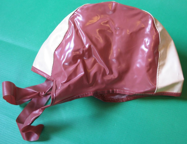 Antike seltene Schwimmkappe, Badekappe, unbenutzt