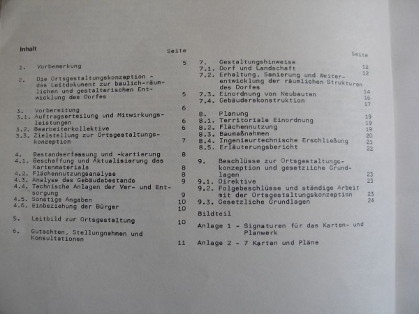 Ortsgestaltungskonzeptionen für Dörfer, Bauakademie, DDR 1985