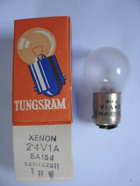Glühlampe Tungsram Xenon 24V, 1A, BA 15 d, satirozott, #19