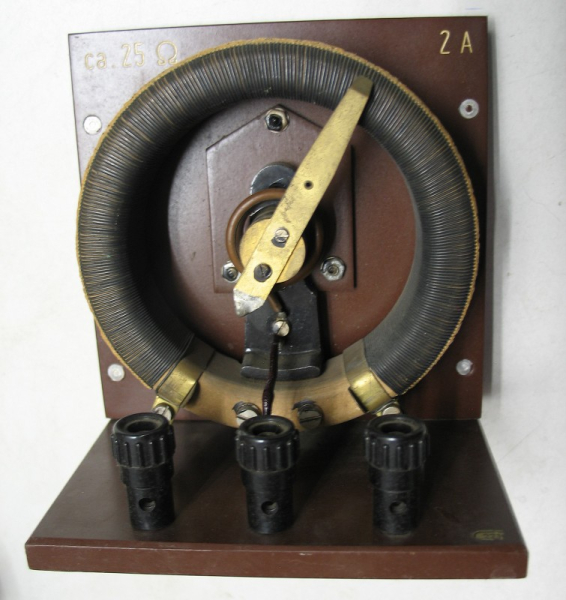 Drehwiderstand 25 Ohm, DDR Schulunterricht, Physik, Chemie, #1
