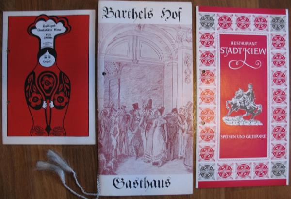 Barthels Hof, Restaurant Stadt Kiew, 3 Speisekarten DDR, Leipzig, #7