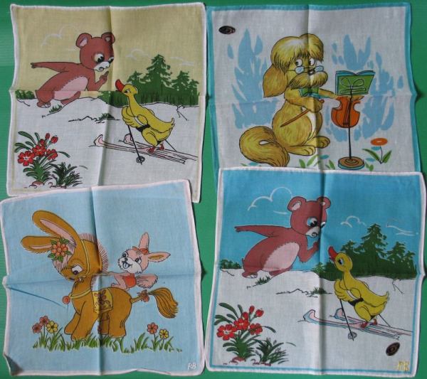 Taschentücher, Kindertaschentücher DDR, 21 Stück, #tat1