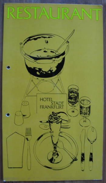 Hotel Restaurant Stadt Frankfurt, Speisekarte DDR, #69