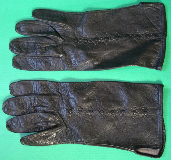 Lederhandschuhe, Handschuhe ELEGANTA, Größe 7 3/4, DDR 70-er Jahre