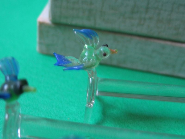 Messerbänkchen aus Glas, 30-er Jahre, Lauscha ?