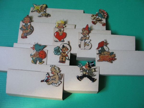 Tischkarten 30-er Jahre, 10 Stück