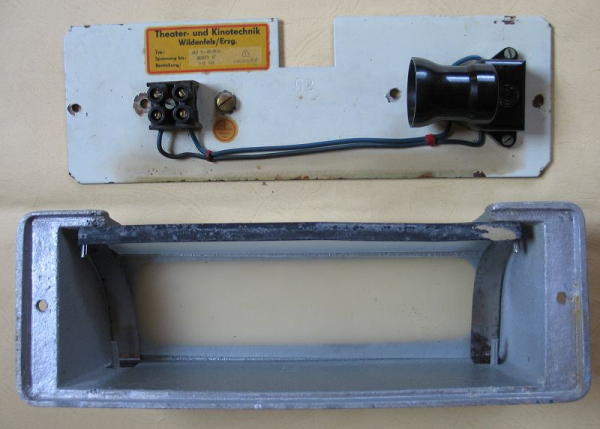 Kinoleuchte, Kinolampe, Theaterlampe, Notlicht, DDR 70-er Jahre, #1