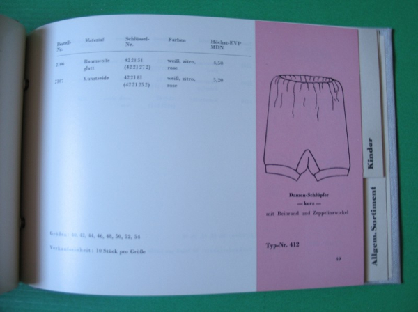 Bestellkatalog Textilwaren Bezirk Halle, DDR, GHG, 60-er Jahre