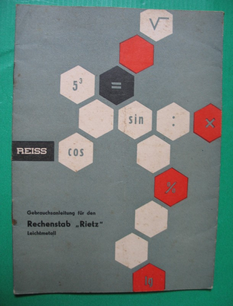 Anleitung Reiss Rechenstab RIETZ, 1961