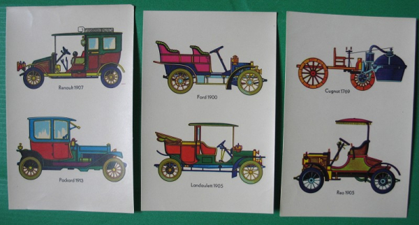 Abziehbilder Oldtimer, DDR 70-er Jahre, VEB Planet Verlag Berlin