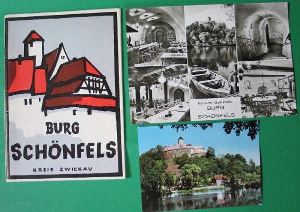 Burg Schönfels Kreis Zwickau, 1977, Konsum Gaststätte, Ansichtskarten