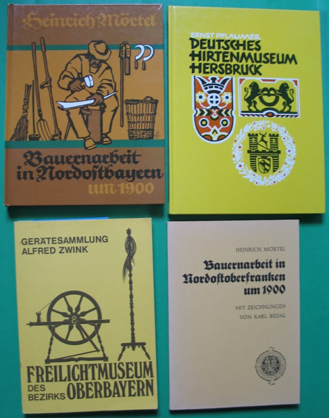 Bauernarbeit Bayern, Gerätesammlung Alfred Zwink, Hirtenmuseum Hersbruck, 4 Bücher