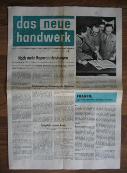 Das neue Handwerk, DDR 1959, JAWA Bannewitz, Hans Ulrich Ueckermünde, Wollenzien aus Wartenberg