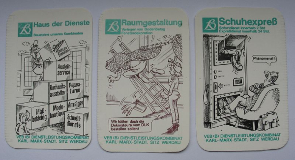 3 Taschenkalender DDR, VEB Dienstleistungskombinat Karl-Marx-Stadt, Sitz Werdau, #10