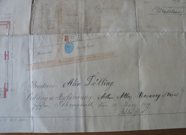 Albin Dölling Rebersreuth, Scheunen-Anbau 1919, #z18