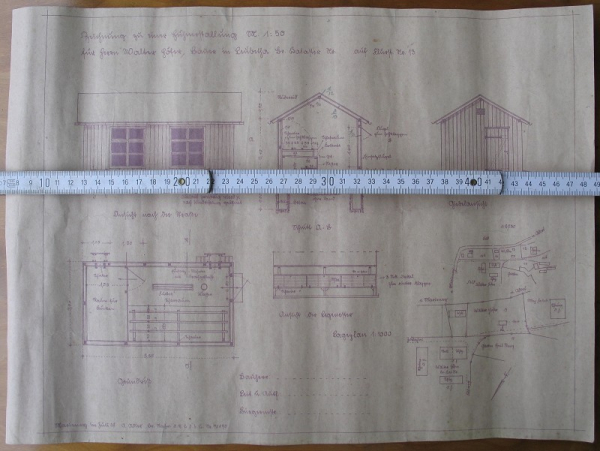 Walter Höfer, Leubetha, Hühnerstall, um 1930
