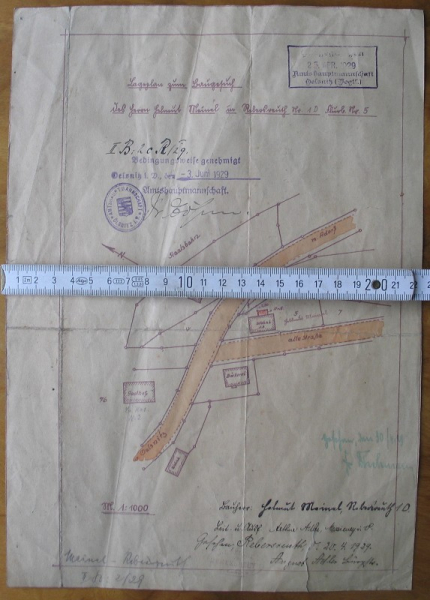 Helmut Meinel Rebersreuth, Lageplan 1929, #z36