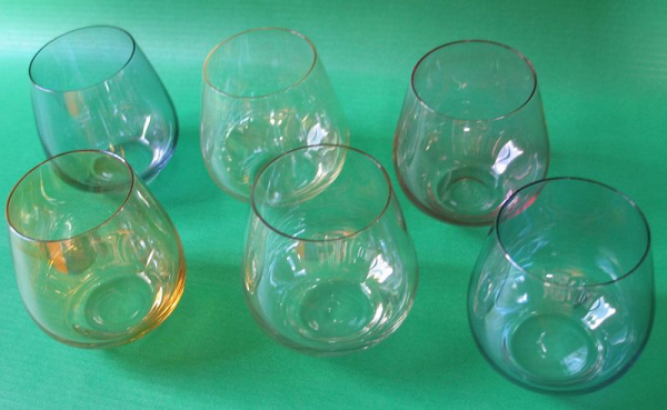 Weinbrandgläser DDR, 6 Stück, Cognac, 60-er Jahre