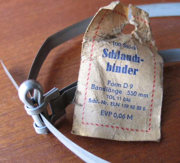 Schlauchband, Schlauchbinder, DDR, VEB Solidor Dresden, 550 x 9 mm