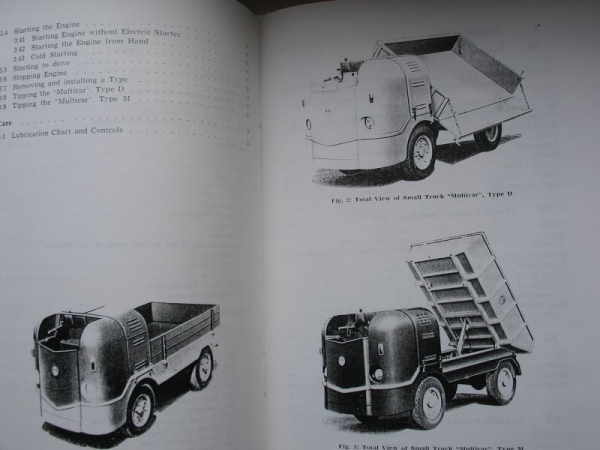 Anleitung Small Truck Multicar, Fußlenker, 1960, in englisch