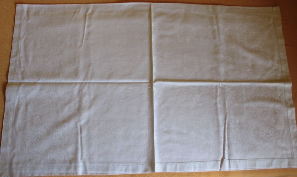 Tischdecke, Tischtuch, Damast, 20-er/ 30-er Jahre, 2 Stück