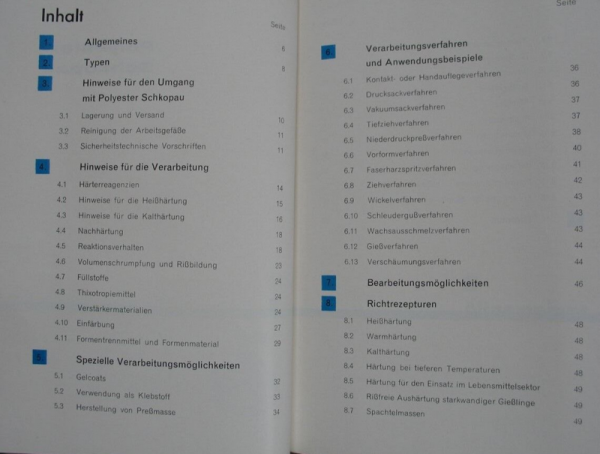 Polyester Schkopau, Gießharze, Prospekt VEB Chemische Werke Buna, DDR 1967