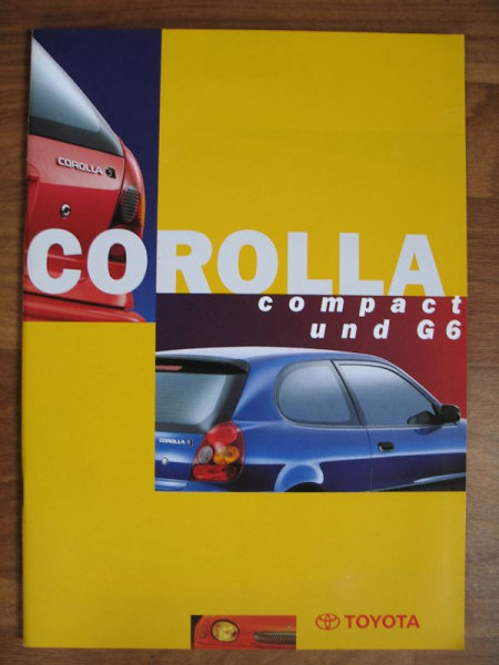 Toyota Corolla Compact und G6 G 6, Prospekt von 1997, #199
